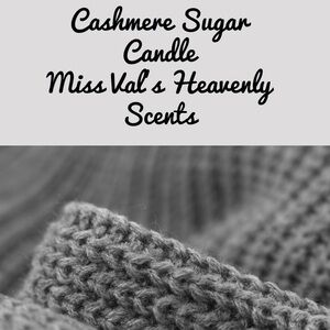 Cashmere Sugar Candle Handmade Miss Val’s Heavenly Scent